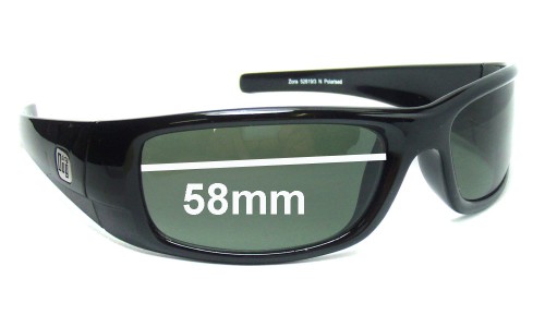Sunglass Fix Replacement Lenses for Dirty Dog Zora - 58mm Wide 