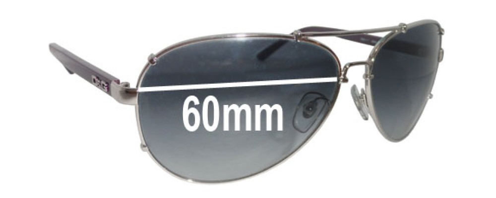 Sunglass Fix Replacement Lenses for Dolce & Gabbana DG6047 - 60mm Wide