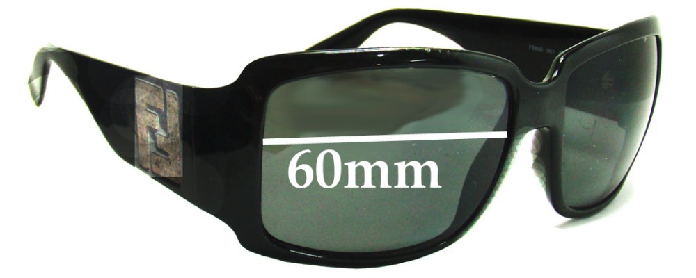 Sunglass Fix Replacement Lenses for Fendi FS 500 - 60mm Wide