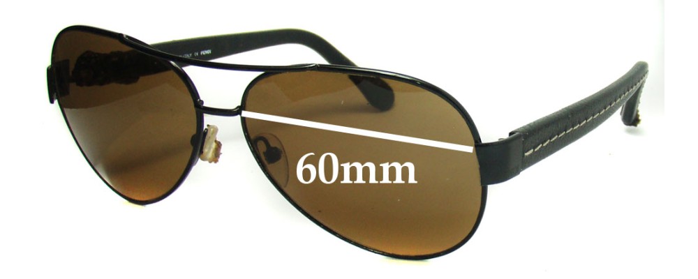 Sunglass Fix Replacement Lenses for Fendi FS 396ML - 60mm Wide