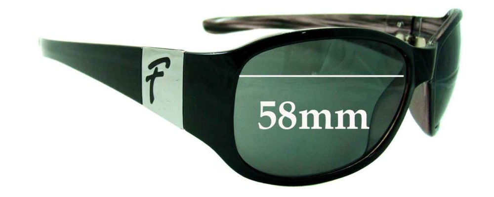 Sunglass Fix Replacement Lenses for Fiorelli Unknown Model - 58mm Wide