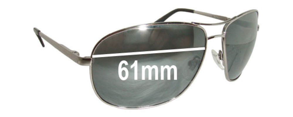 Sunglass Fix Replacement Lenses for Fossil Sahara - 61mm Wide