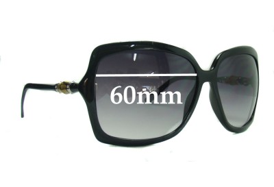 Gucci Bamboo Replacement Sunglass Lenses - 60mm wide 