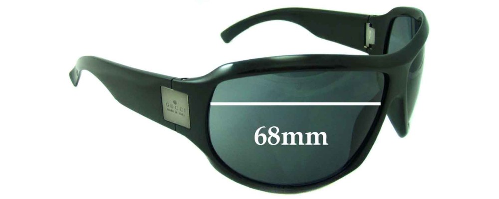 Gucci unknown Replacement Sunglass Lenses - 68mm wide
