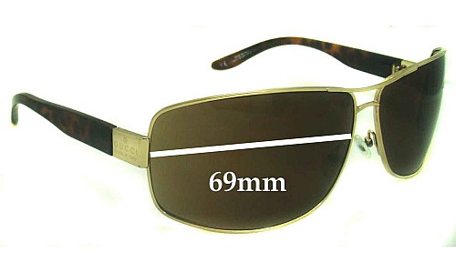 Sunglass Fix Replacement Lenses for Gucci GG1894 - 69mm Wide 