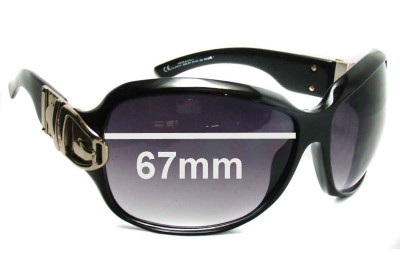 Gucci GG2591 Replacement Sunglass Lenses - 67mm wide 