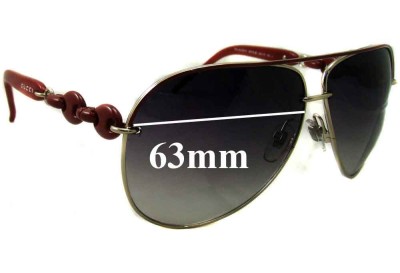 Gucci GG4225/S Replacement Lenses 63mm wide 