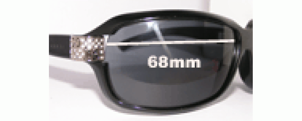 Gucci Swarovski Ring GG logo Replacement Sunglass Lenses - 68mm wide 