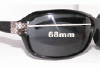 Gucci Swarovski Ring GG logo Replacement Sunglass Lenses - 68mm wide  