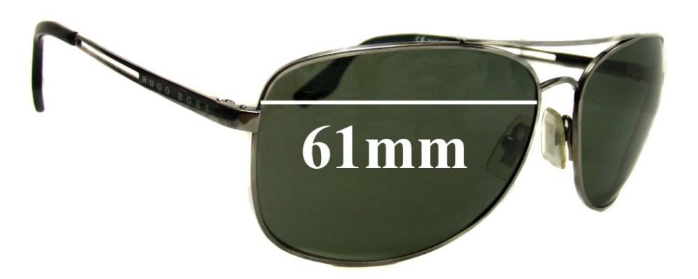 Sunglass Fix Replacement Lenses for Hugo Boss 0004/S - 61mm Wide