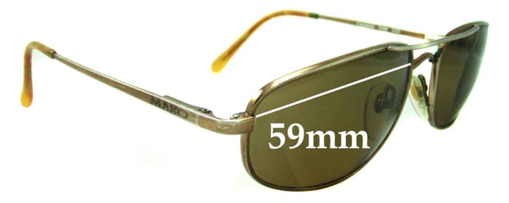 Sunglass Fix Replacement Lenses for Mako Castaway - 59mm Wide