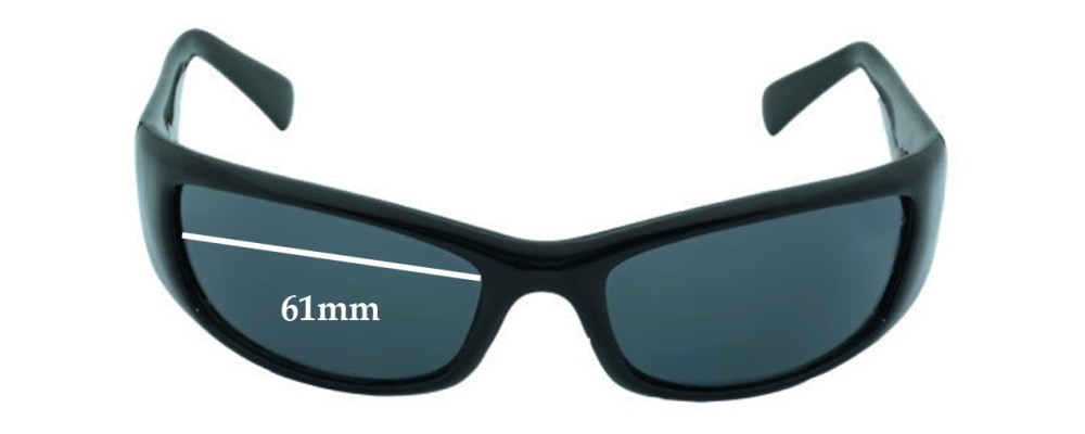Sunglass Fix Replacement Lenses for Mako Grin 9505 - 61mm Wide