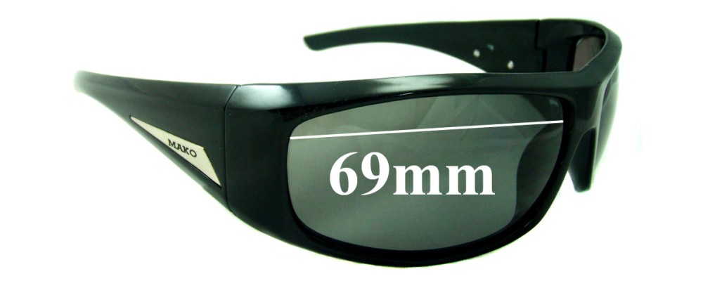 Sunglass Fix Replacement Lenses for Mako Manta 9568 - 69mm Wide