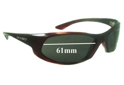Mako Unknown Model Replacement Lenses 61mm wide 