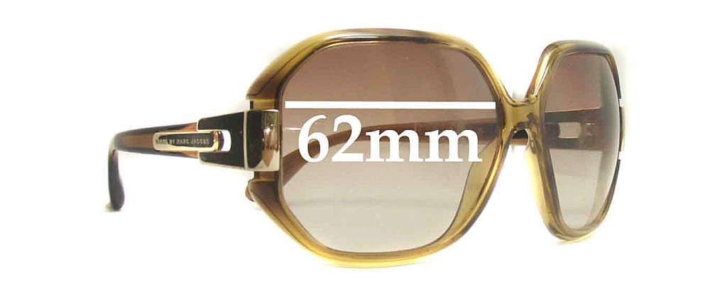 Sunglass Fix Replacement Lenses for Marc by Marc Jacobs MMJ 073/N/S - 62mm Wide