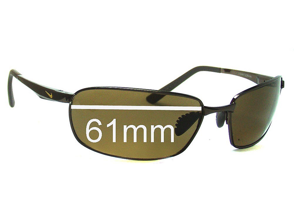 Sunglass Fix Replacement Lenses for Nike EV0569 EV0570 Avid - 61mm Wide Sunglass Fix Replacement Lenses for Nike EV0569 EV0570 Avid - 61mm Wide