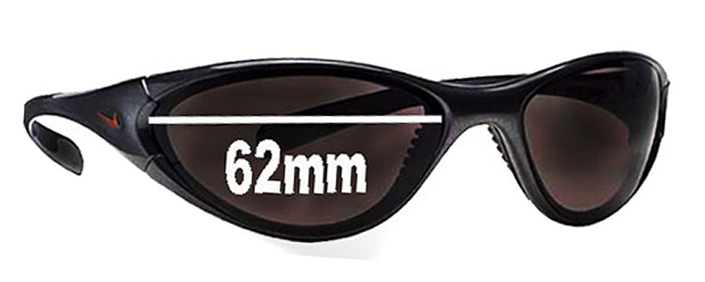 Sunglass Fix Replacement Lenses for Nike EV0010 Interchange Round - 62mm Wide