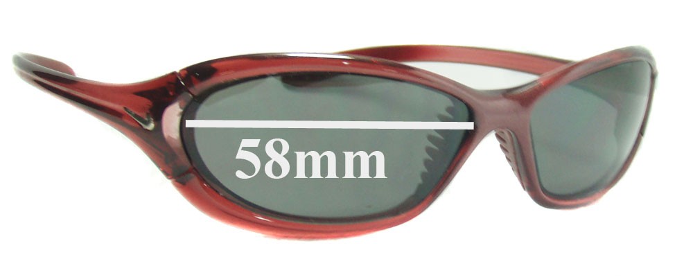 Sunglass Fix Replacement Lenses for Nike EV0062 Treviso - 58mm Wide
