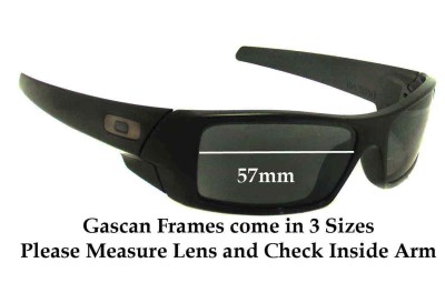 Oakley Gascan (Low Bridge Fit) Replacement Lenses 57mm wide 