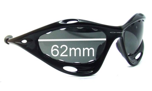 Sunglass Fix Replacement Lenses for Oakley Water Jacket - Vented Lenses - 62mm Wide 