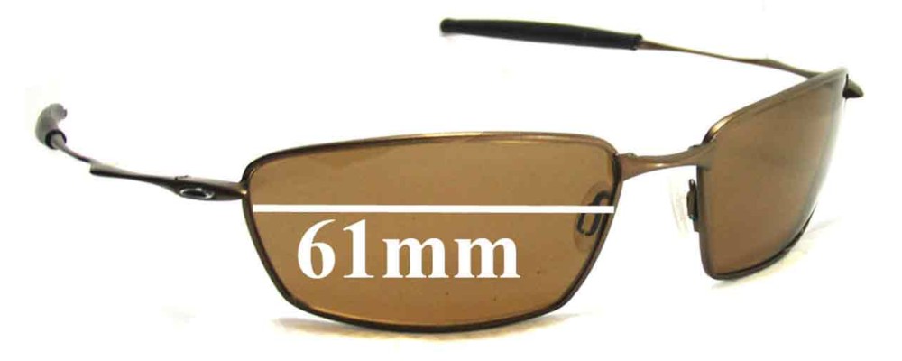 Sunglass Fix Replacement Lenses for Oakley Square Whisker - 61mm Wide