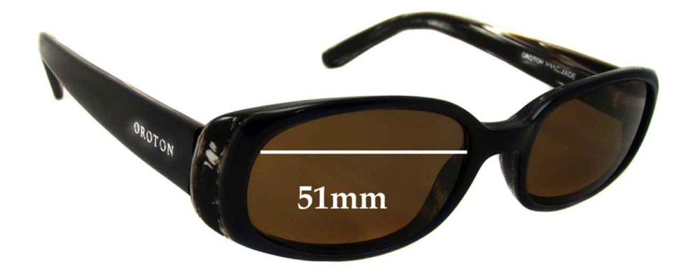 Sunglass Fix Replacement Lenses for Oroton  Palm Springs - 51mm Wide