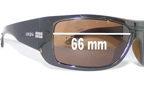 Sunglass Fix Replacement Lenses for Otis Unknown Model - 66mm Wide 