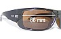 Sunglass Fix Replacement Lenses for Otis Unknown Model - 66mm Wide 