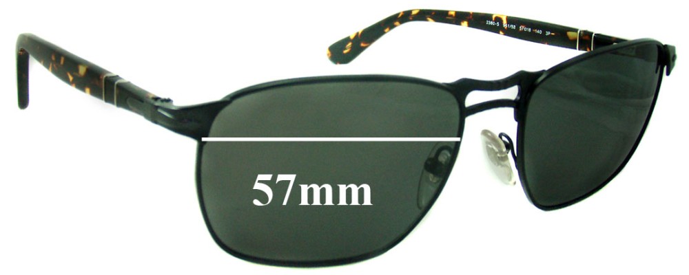 Sunglass Fix Replacement Lenses for Persol 2380-S - 57mm Wide