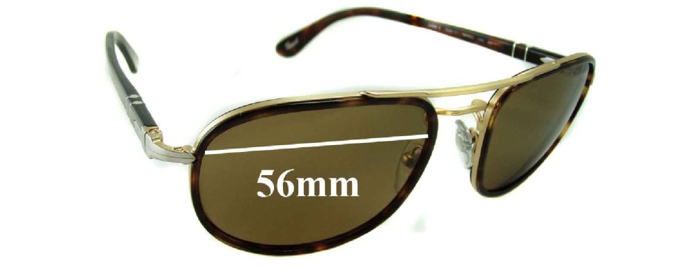 Sunglass Fix Replacement Lenses for Persol 2409-S - 56mm Wide