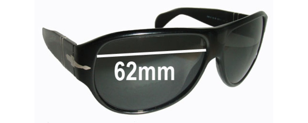Sunglass Fix Replacement Lenses for Persol 2943-S - 62mm Wide