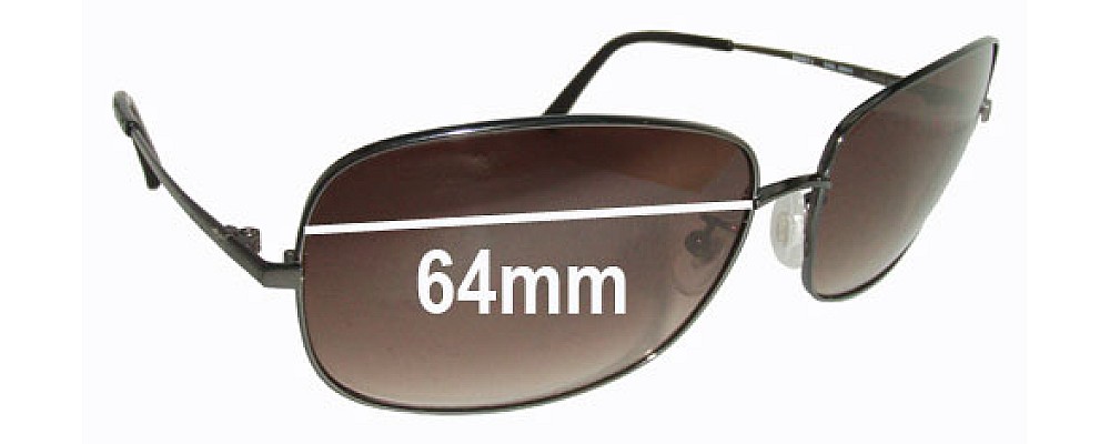 Sunglass Fix Replacement Lenses for Police S8467J - 64mm Wide