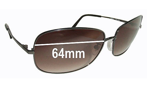 Sunglass Fix Replacement Lenses for Police S8467J - 64mm Wide 