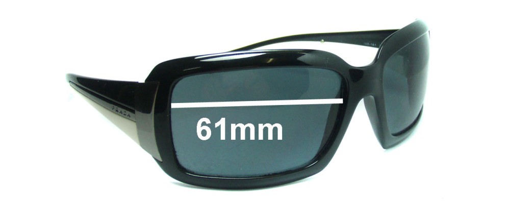 Sunglass Fix Replacement Lenses for Prada SPR01H & PR01HS - 61mm Wide