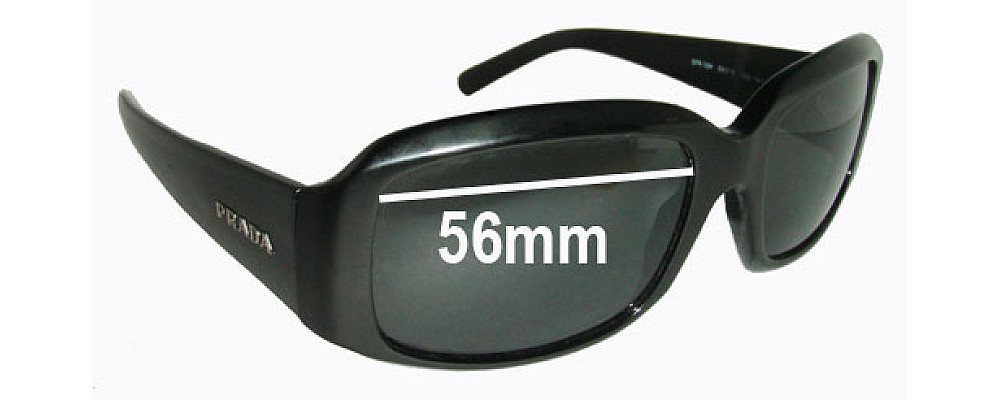 Prada SPR12H Replacement Sunglass Lenses - 56mm wide
