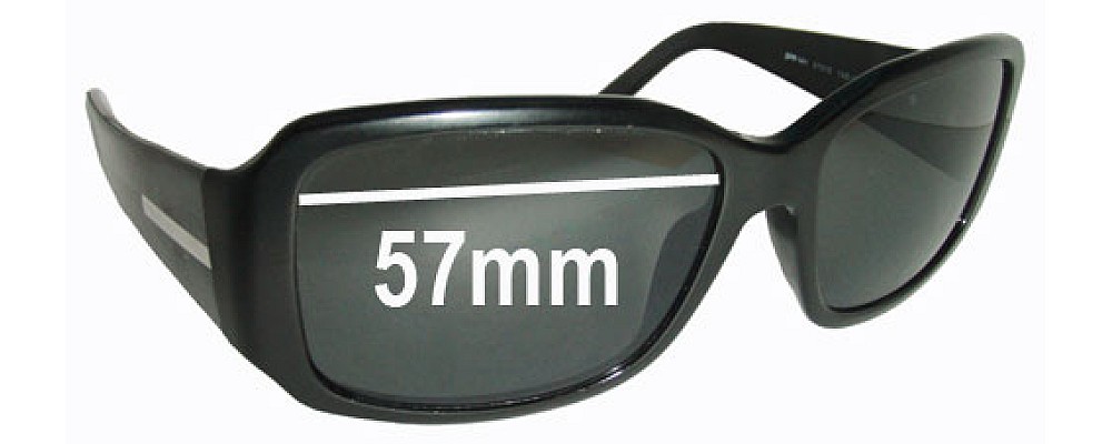 Sunglass Fix Replacement Lenses for Prada SPS14H - 57mm Wide