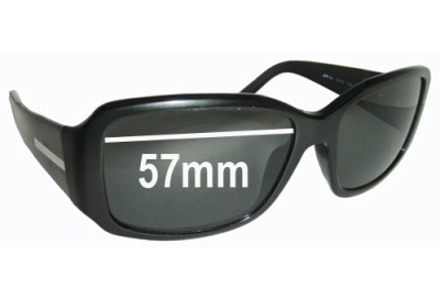 Prada SPR14H Replacement Sunglass Lenses - 57mm Wide 