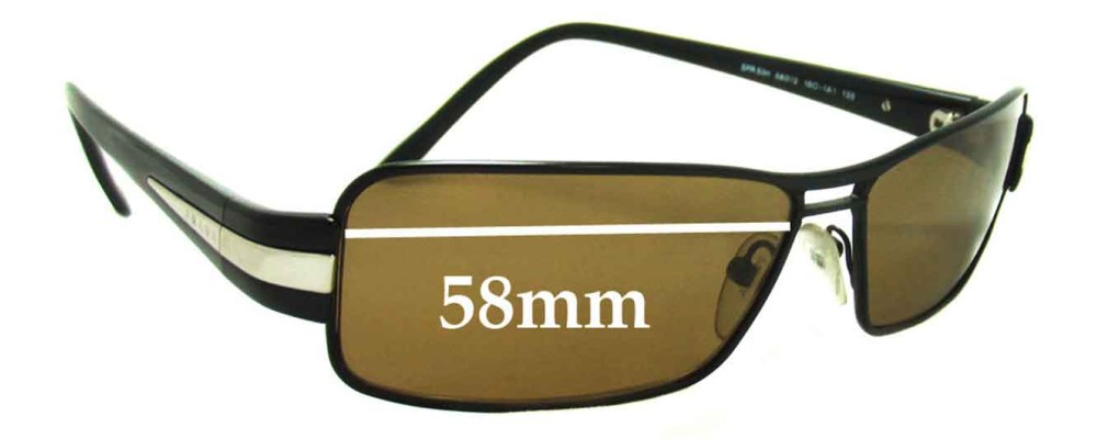 Sunglass Fix Replacement Lenses for Prada SPR50H - 58mm Wide