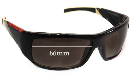 Sunglass Fix Replacement Lenses for Prada SPS06H - 66mm Wide 
