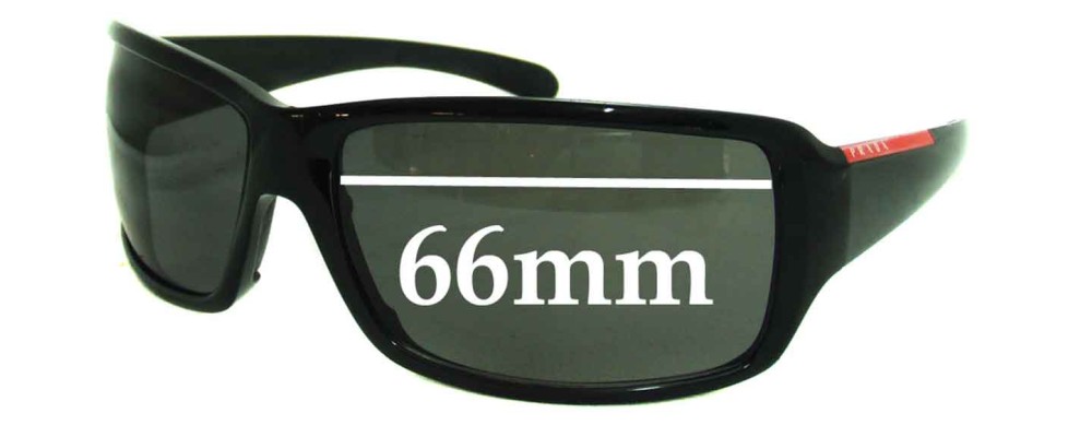 Prada SPS08G Replacement Sunglass Lenses - 66mm lens