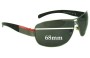 Sunglass Fix Replacement Lenses for Prada SPS50H & PS50HS - 68mm Wide 