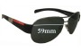 Sunglass Fix Replacement Lenses for Prada SPS51H & PS51HS - 59mm Wide 