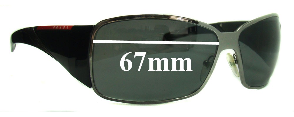 Prada SPS55H Replacement Sunglass Lenses - 67mm wide