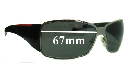 Sunglass Fix Replacement Lenses for Prada SPS55H - 67mm Wide 