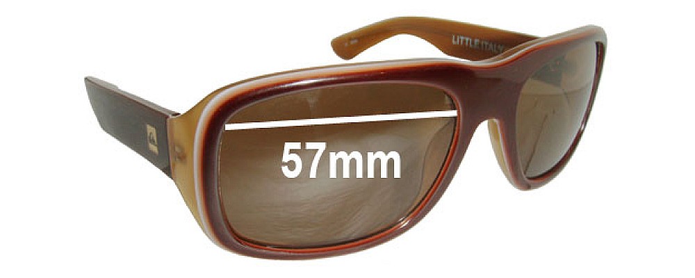 Sunglass Fix Replacement Lenses for Quiksilver Little Italy - 57mm Wide