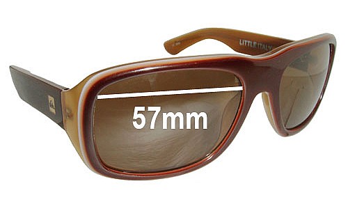 Sunglass Fix Replacement Lenses for Quiksilver Little Italy - 57mm Wide 