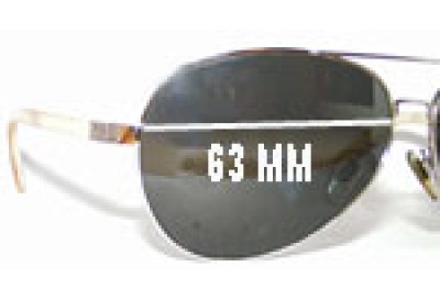 Ralph Lauren RL /002 9001 Replacement Sunglass Lenses - 63mm wide 