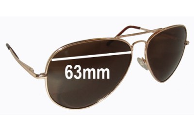 Ray Ban RB2510 Replacement Lenses 63mm wide 