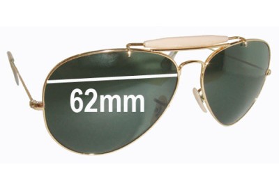 Ray Ban RB3029 Replacement Lenses 62mm wide 