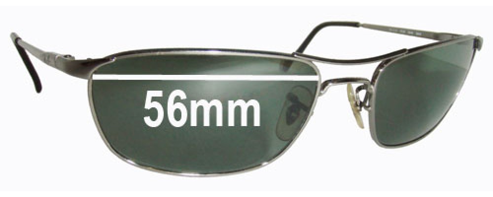 Sunglass Fix Replacement Lenses for Ray Ban RB3132 - 56mm Wide